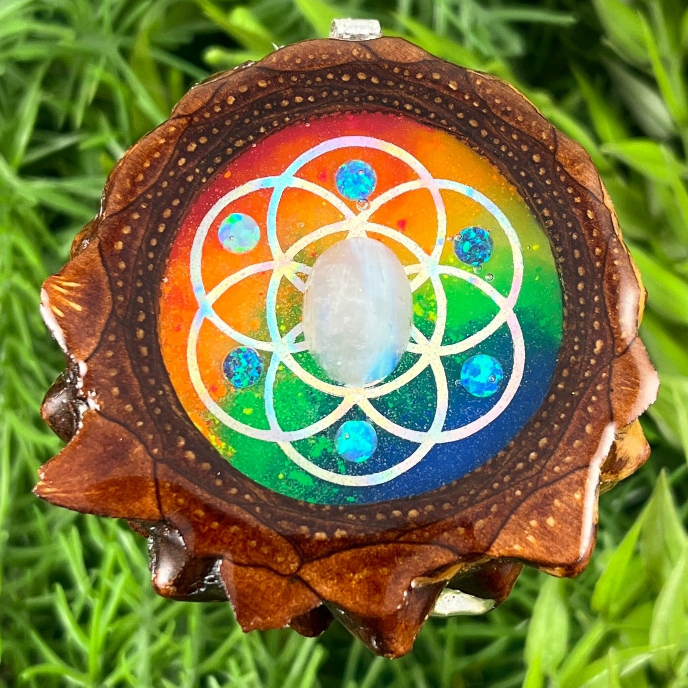 Cosmos with Opal & Moonstone & Seed of Life