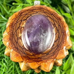 Amethyst - Pinecone Necklace - Aura Pinecones