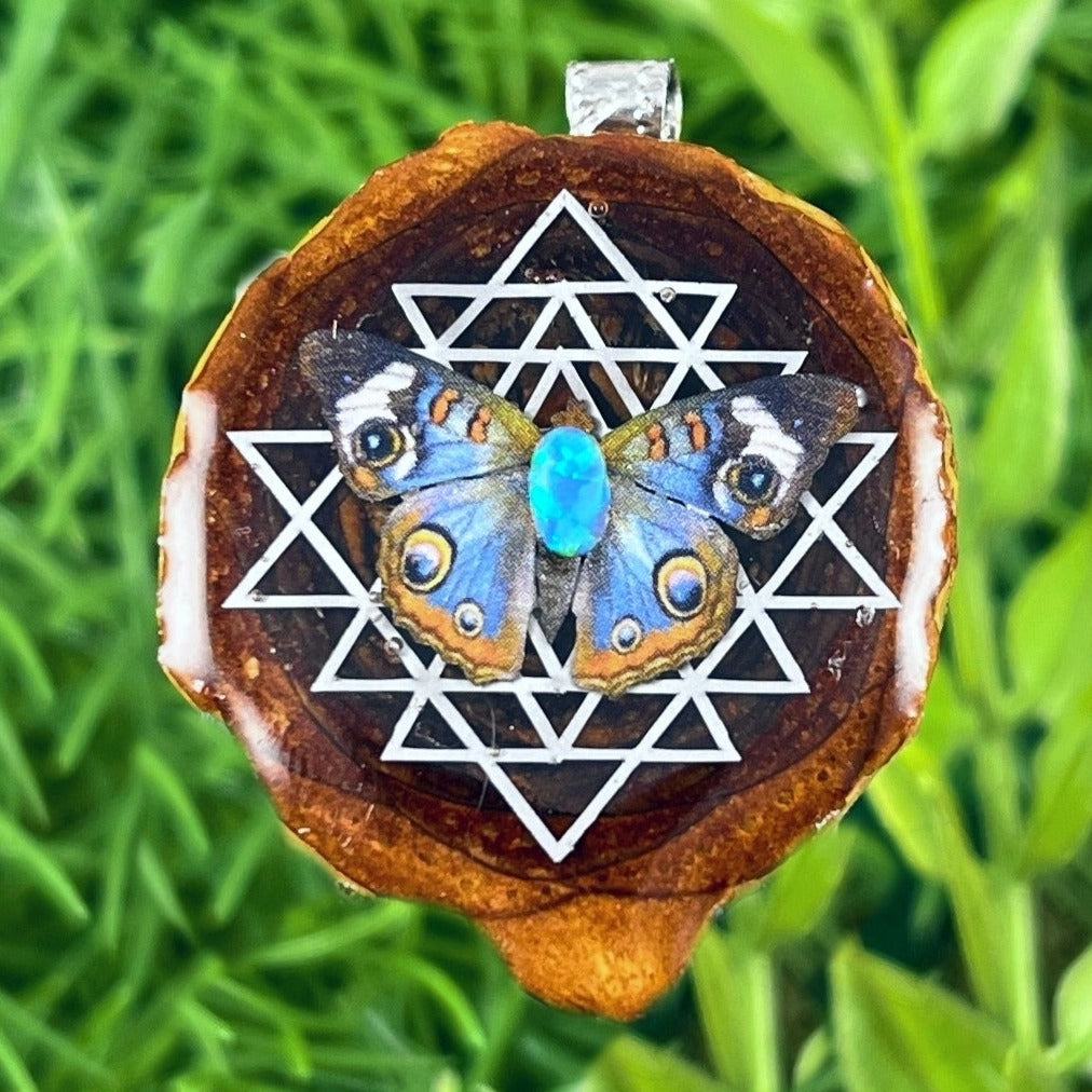 Opal & Butterfly with Sri Yantra