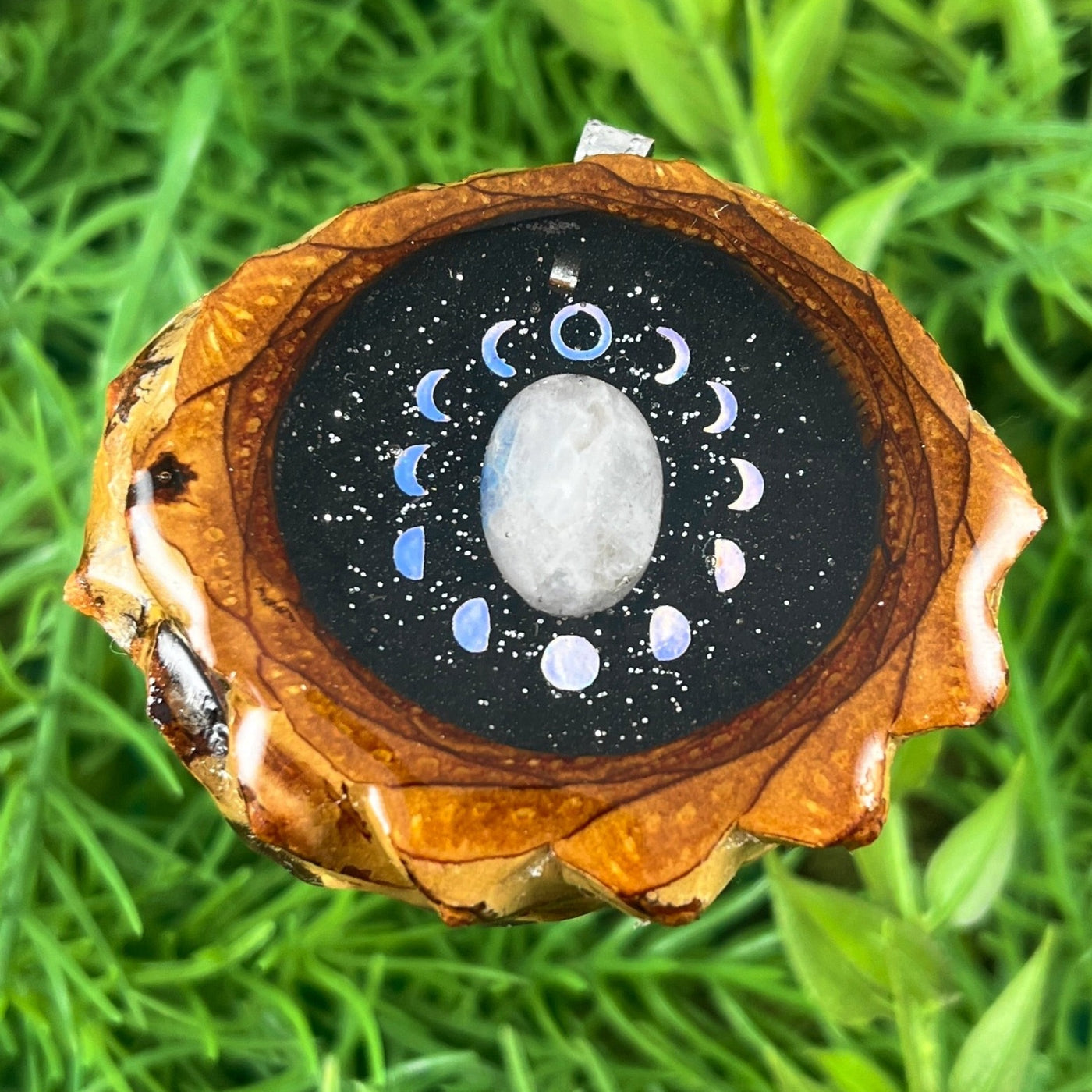 Night Sky with Moonstone & Moon Phase