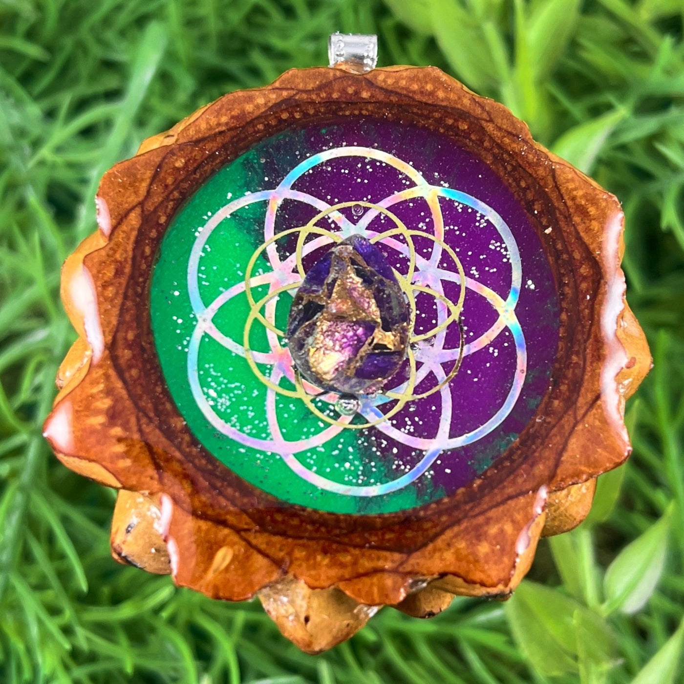 Supernova with Amethyst & Seed of Life