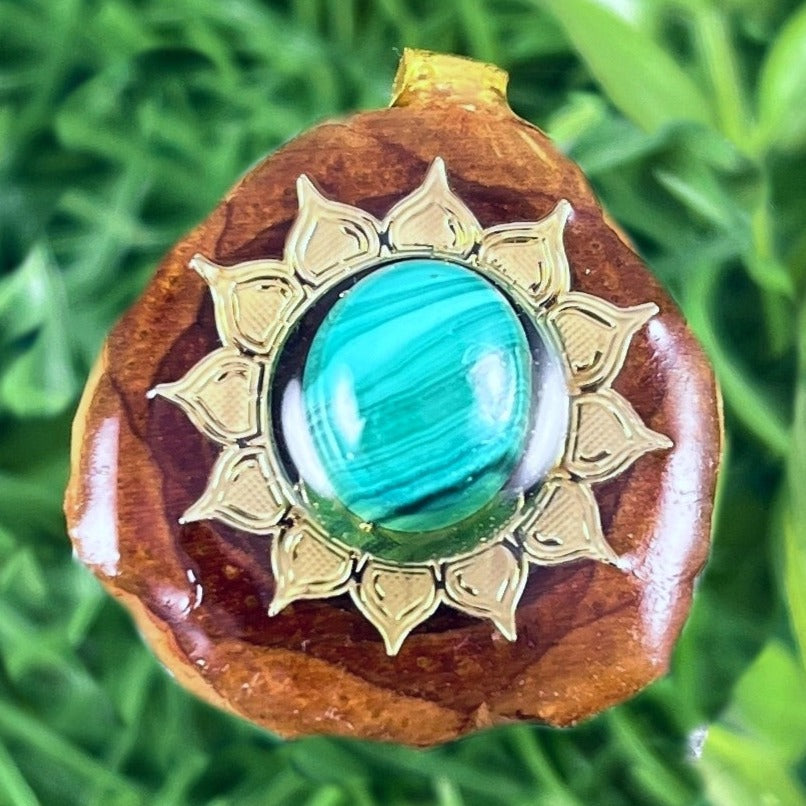 Malachite with Mandala