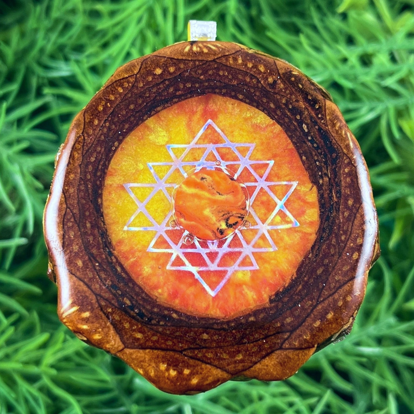 Galaxy with Dichroic Glass & Sri Yantra