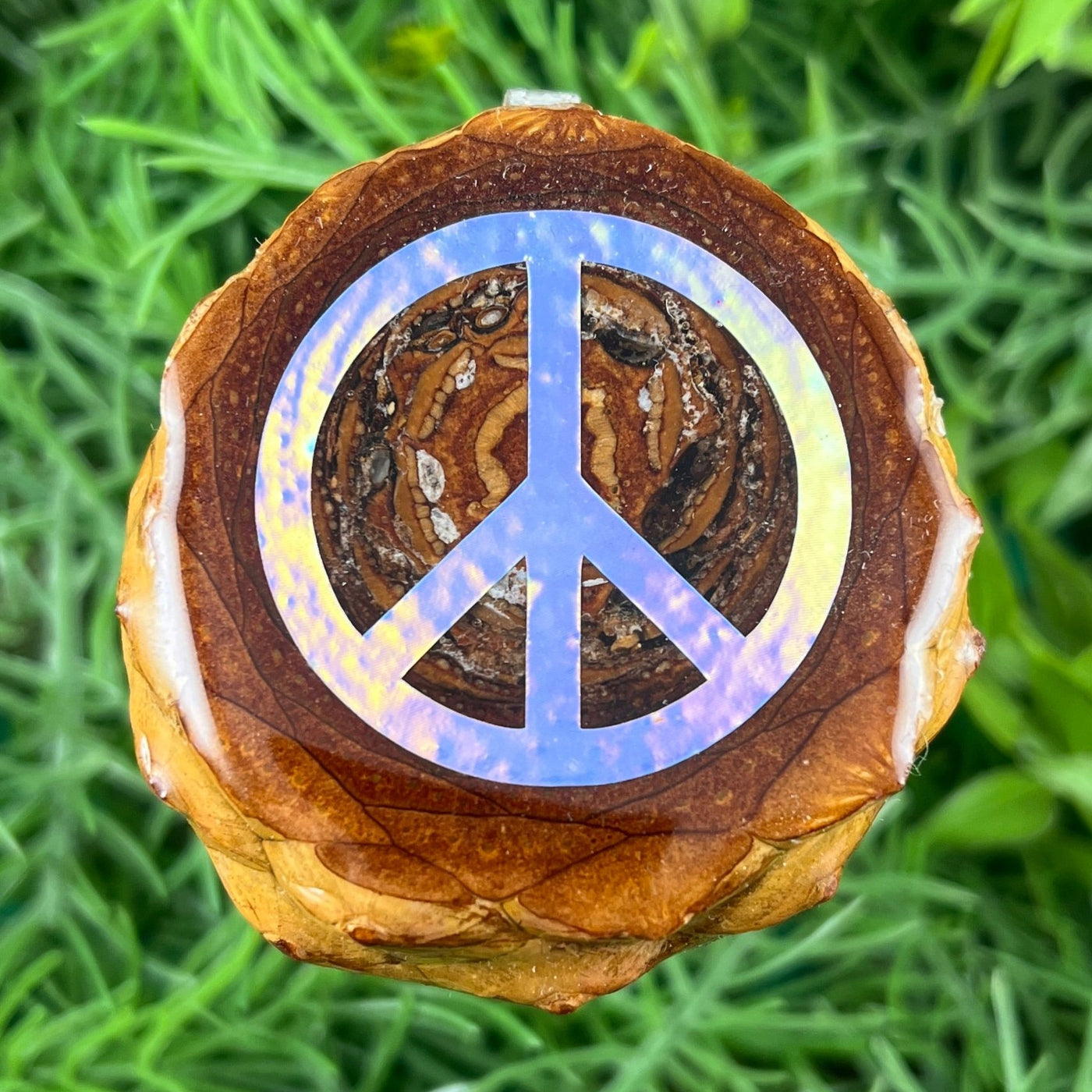 Peace Sign - Pinecone Necklace - Aura Pinecones