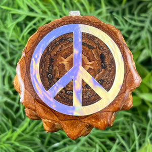 Peace Sign - Pinecone Necklace - Aura Pinecones