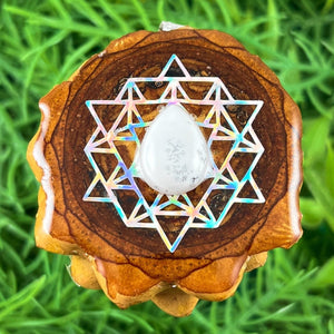 Dendrite with 64 Star Tetrahedron - Pinecone Necklace - Aura Pinecones