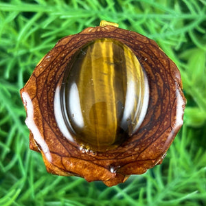 Tiger's Eye - Pinecone Necklace - Aura Pinecones