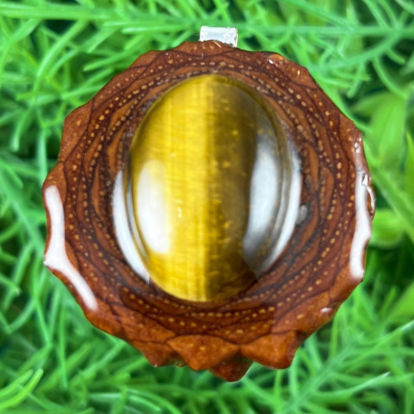 Tiger's Eye - Pinecone Necklace - Aura Pinecones