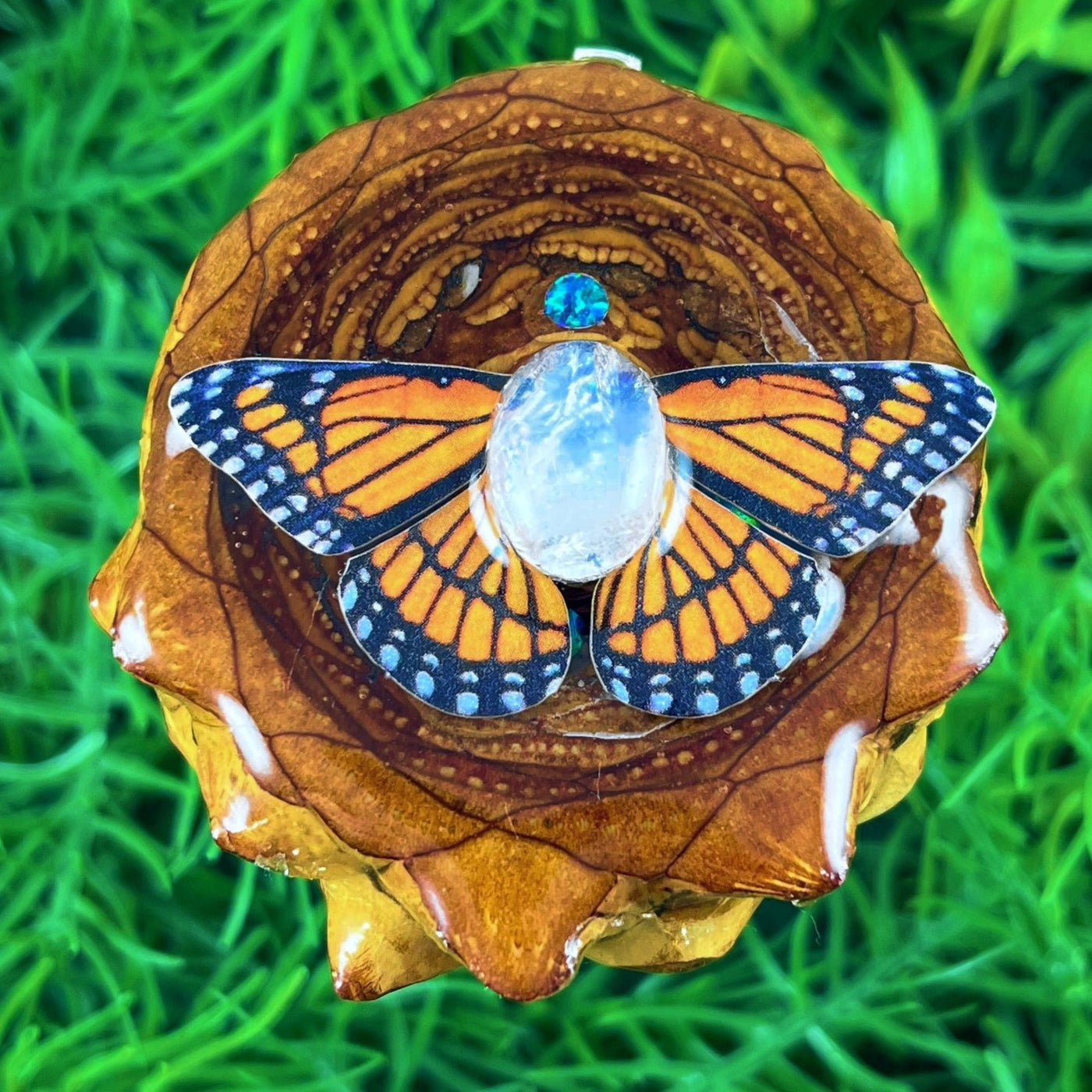 Butterfly with Moonstone & Opal