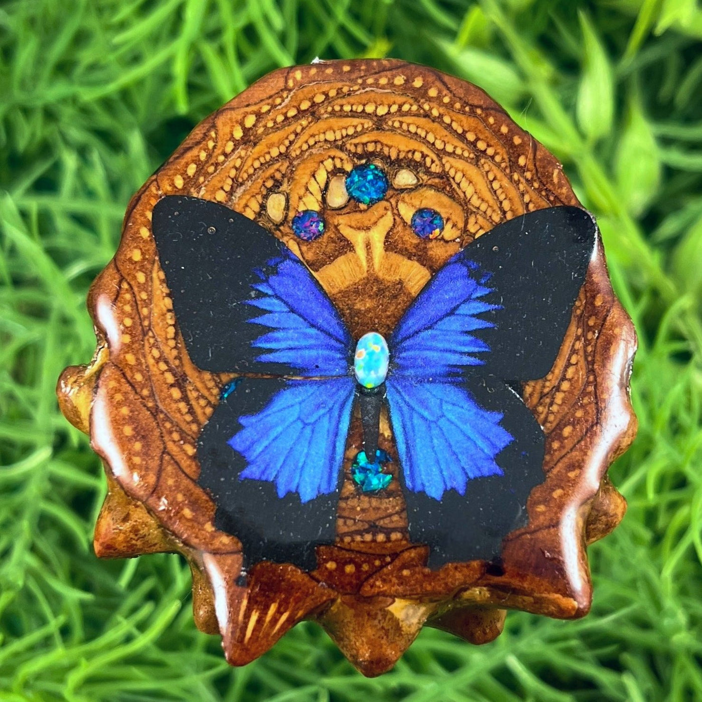 Butterfly with Opal & Crushed Opal