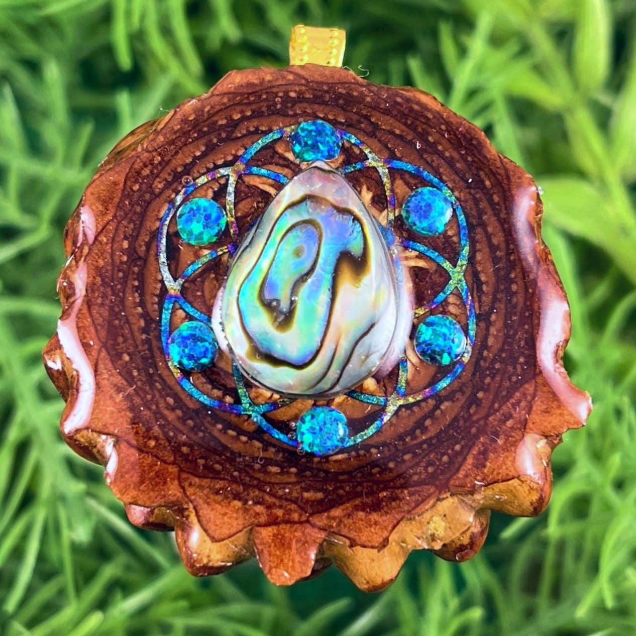 Abalone and Opal with Seed of Life