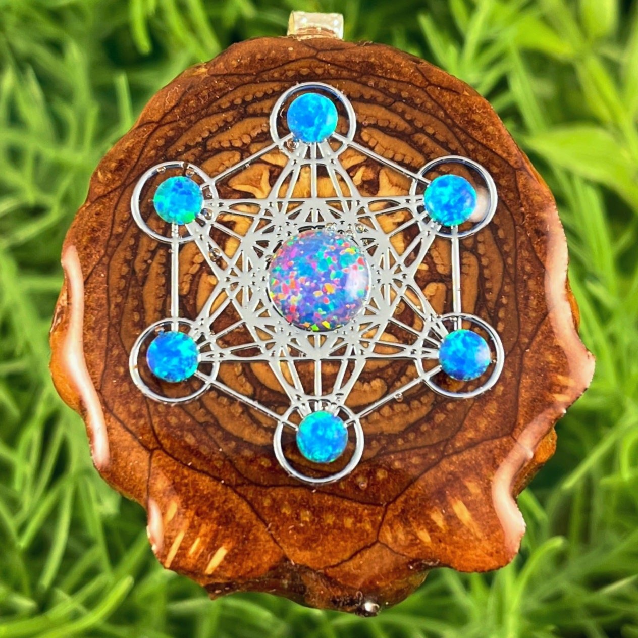 Opal with Metatron's Cube
