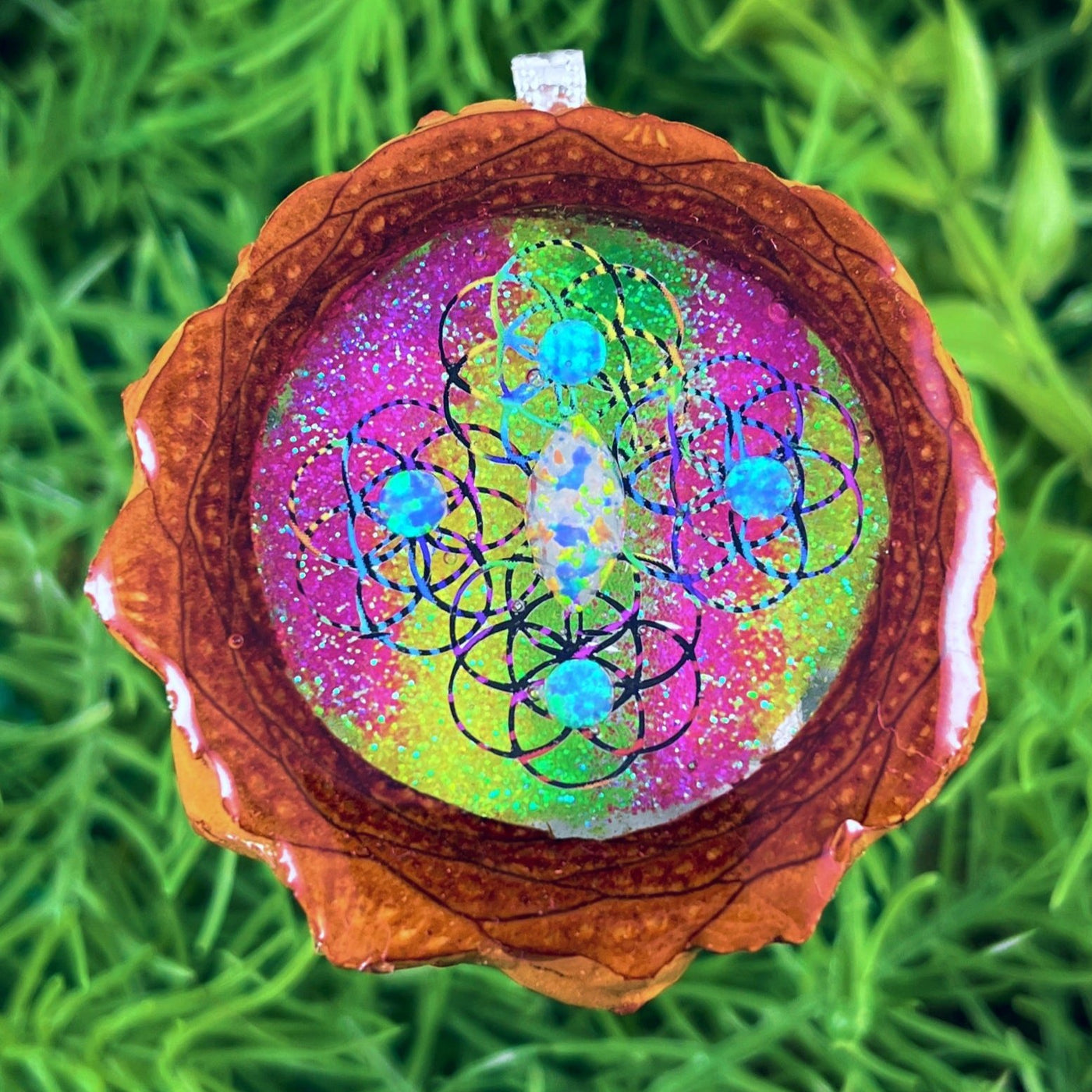 UV Reactive Supernova with Opal & Seed of Life