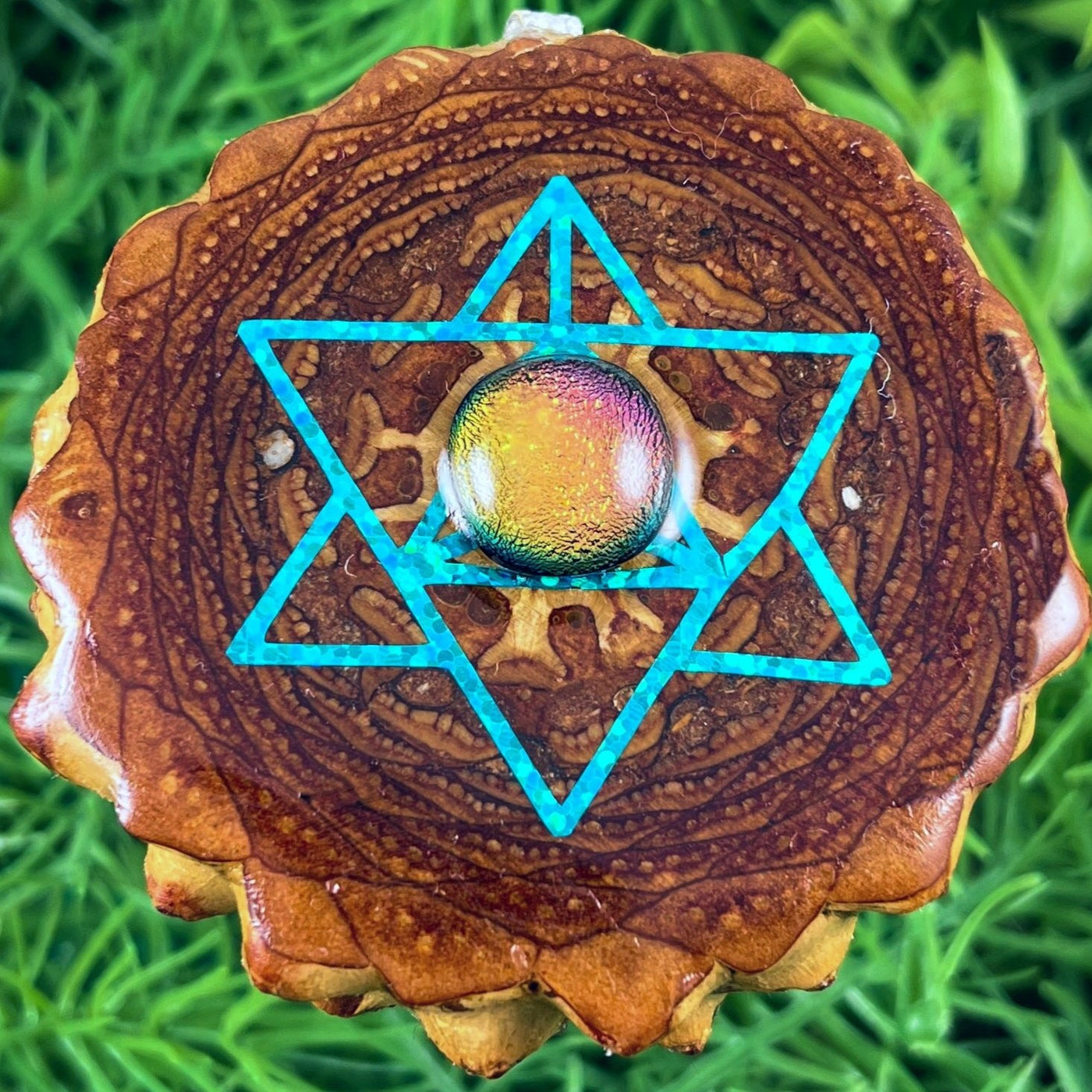 Dichroic Glass with Merkaba