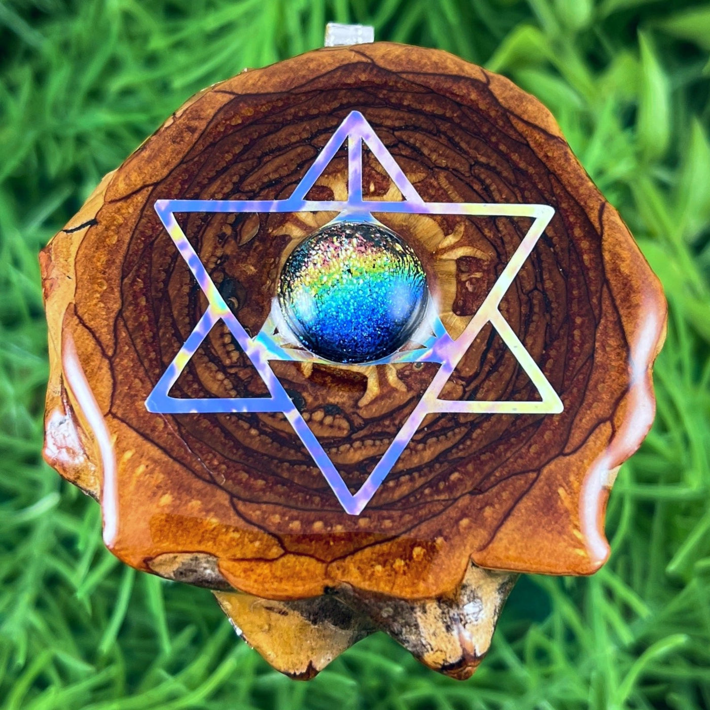 Dichroic Glass with Merkaba