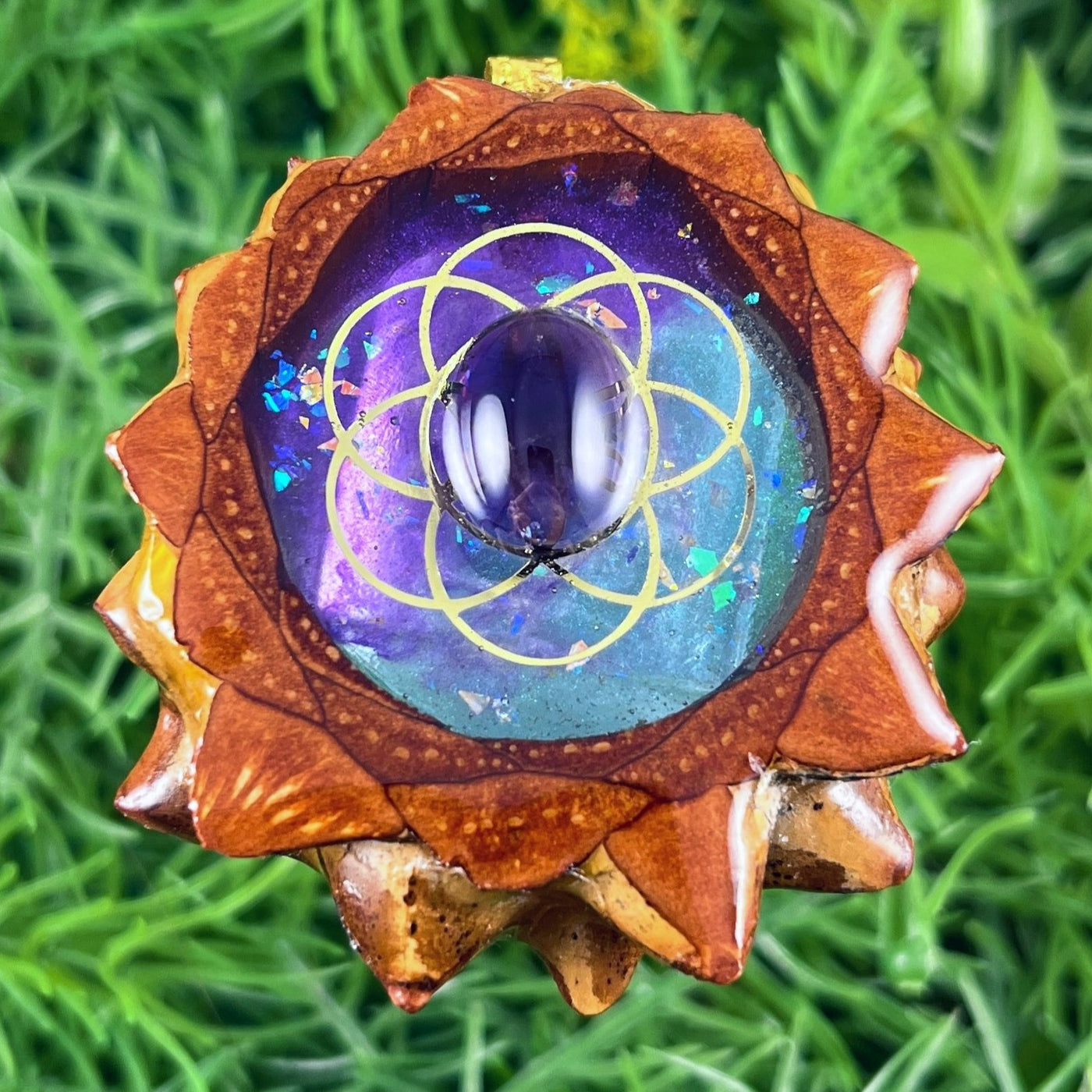 Supernova with Amethyst & Seed of Life