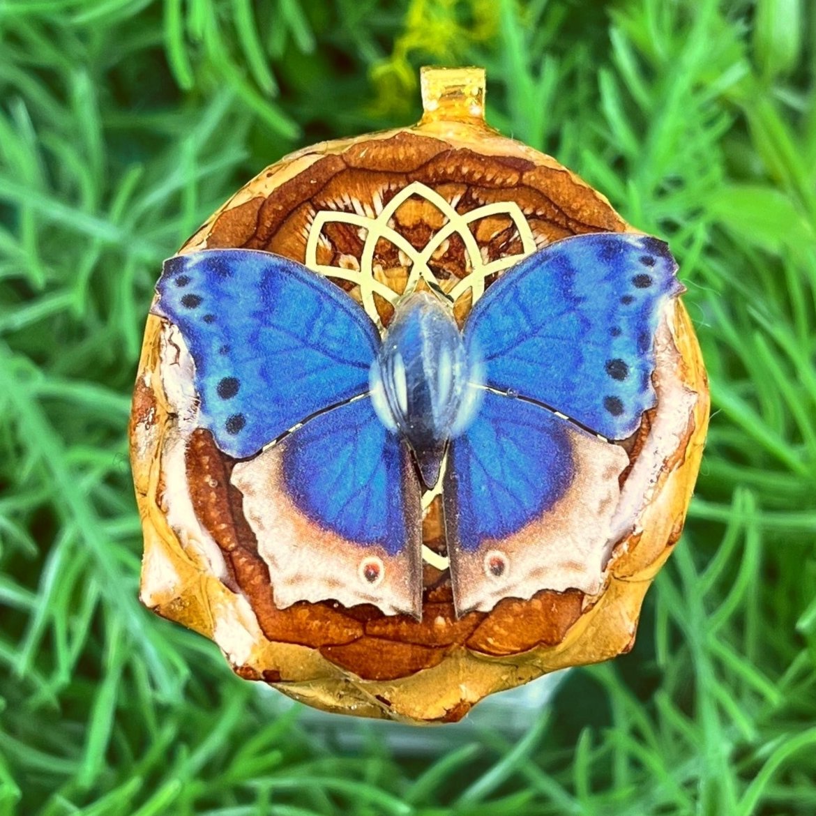 Labradorite with Butterfly & Mandala