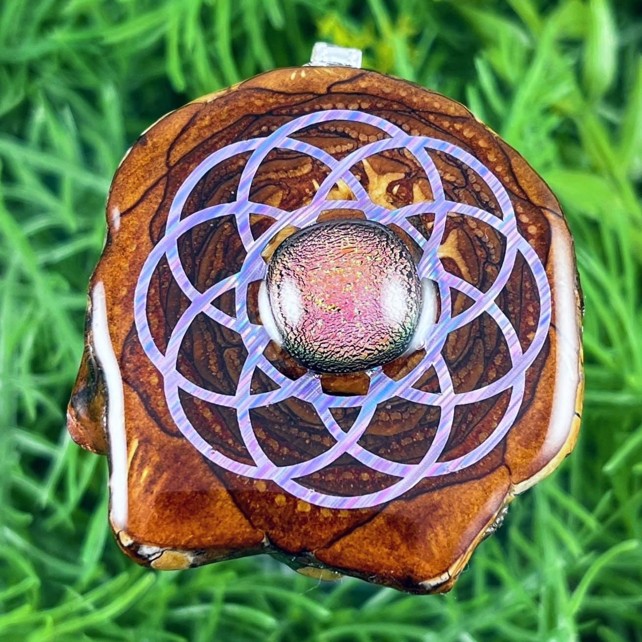 Dichroic Glass with Seed of Life