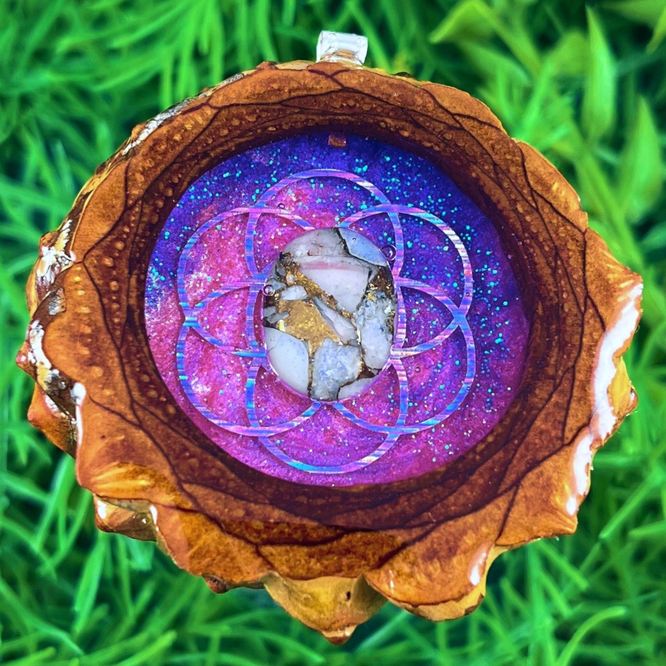 Supernova with Pink Copper and Seed of Life