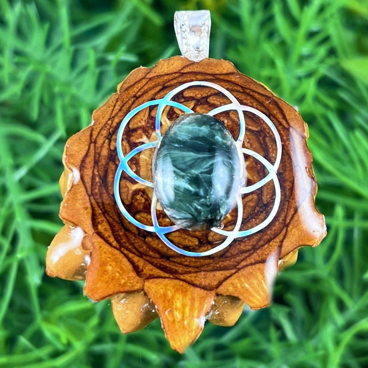 Labradorite with Seed of Life