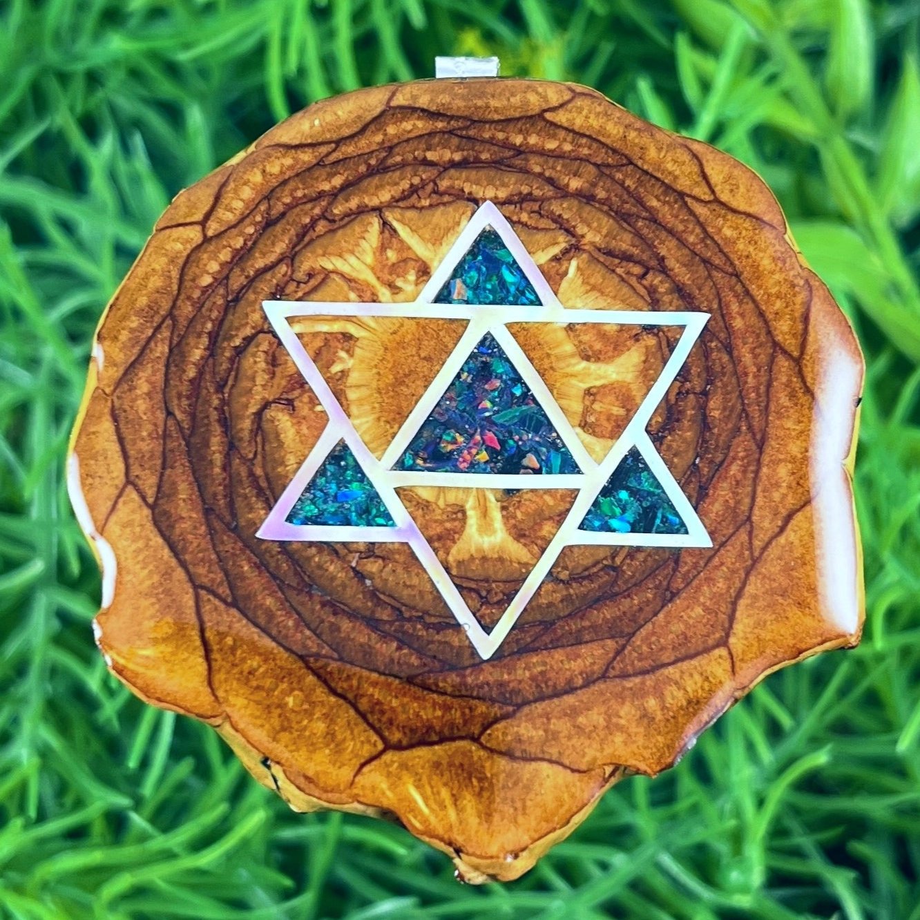 Crushed Opal with Merkaba