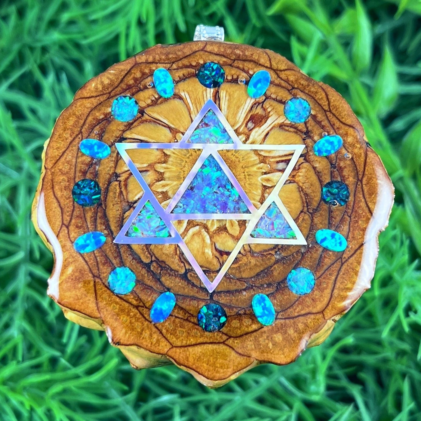 Opal & Crushed Opal with Merkaba