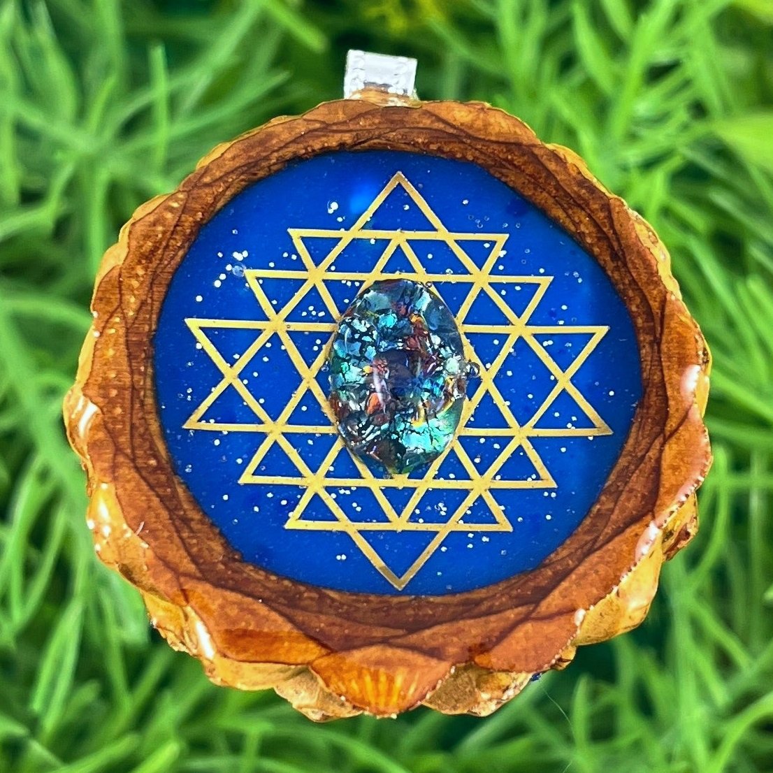 Galaxy with Dichroic Glass & Sri Yantra