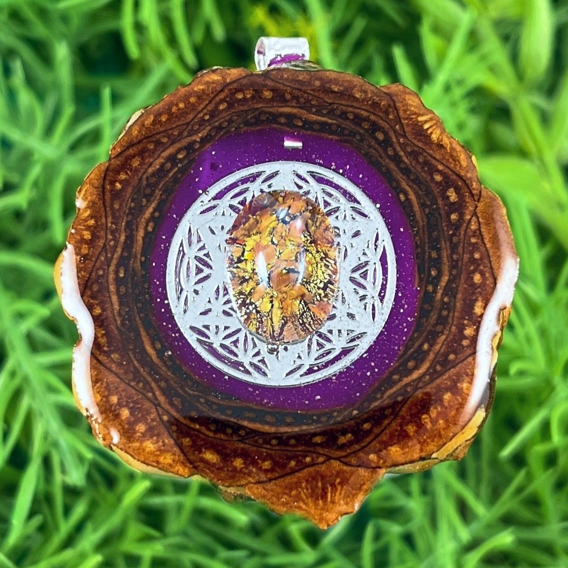 Supernova with Dichroic Glass & Mandala