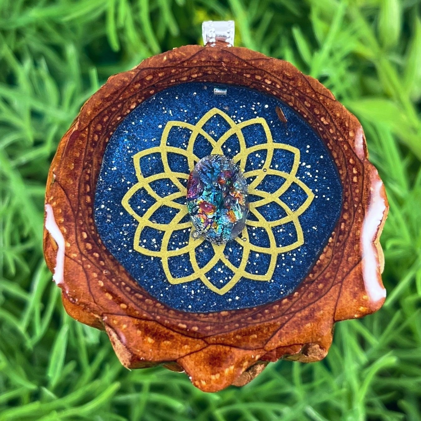 Galaxy with Dichroic Glass & Sunflower