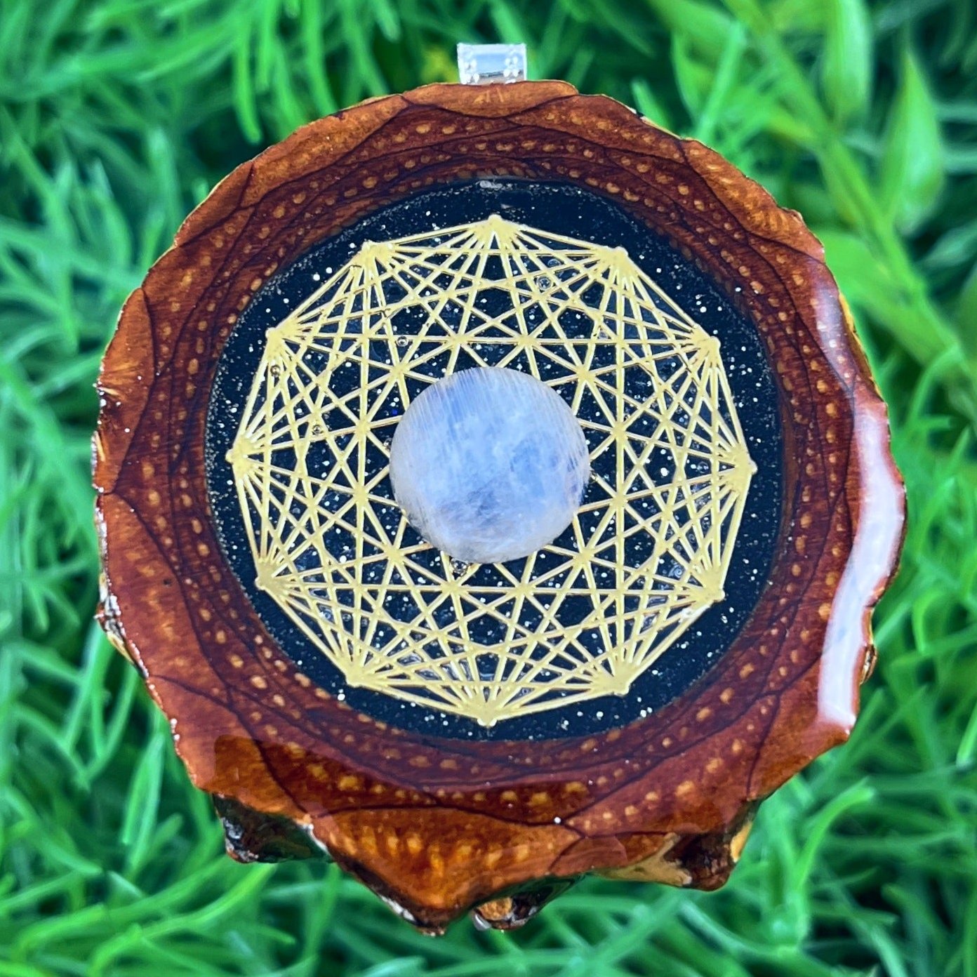 Night Sky with Mandala and Moonstone