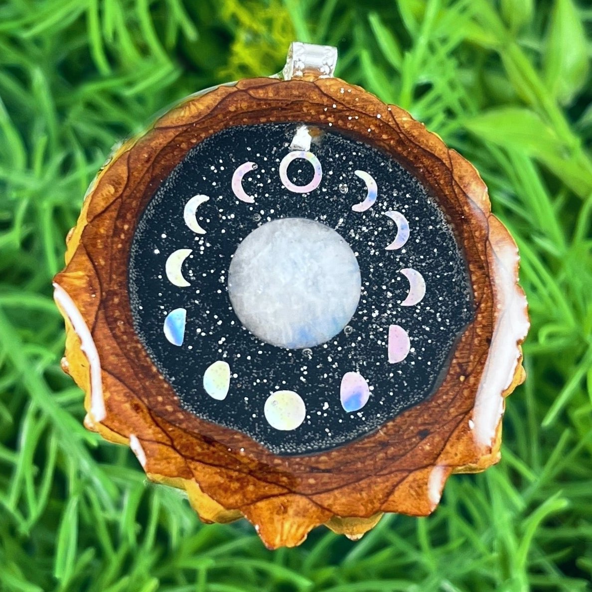 Night Sky with Moonstone & Moon Phase