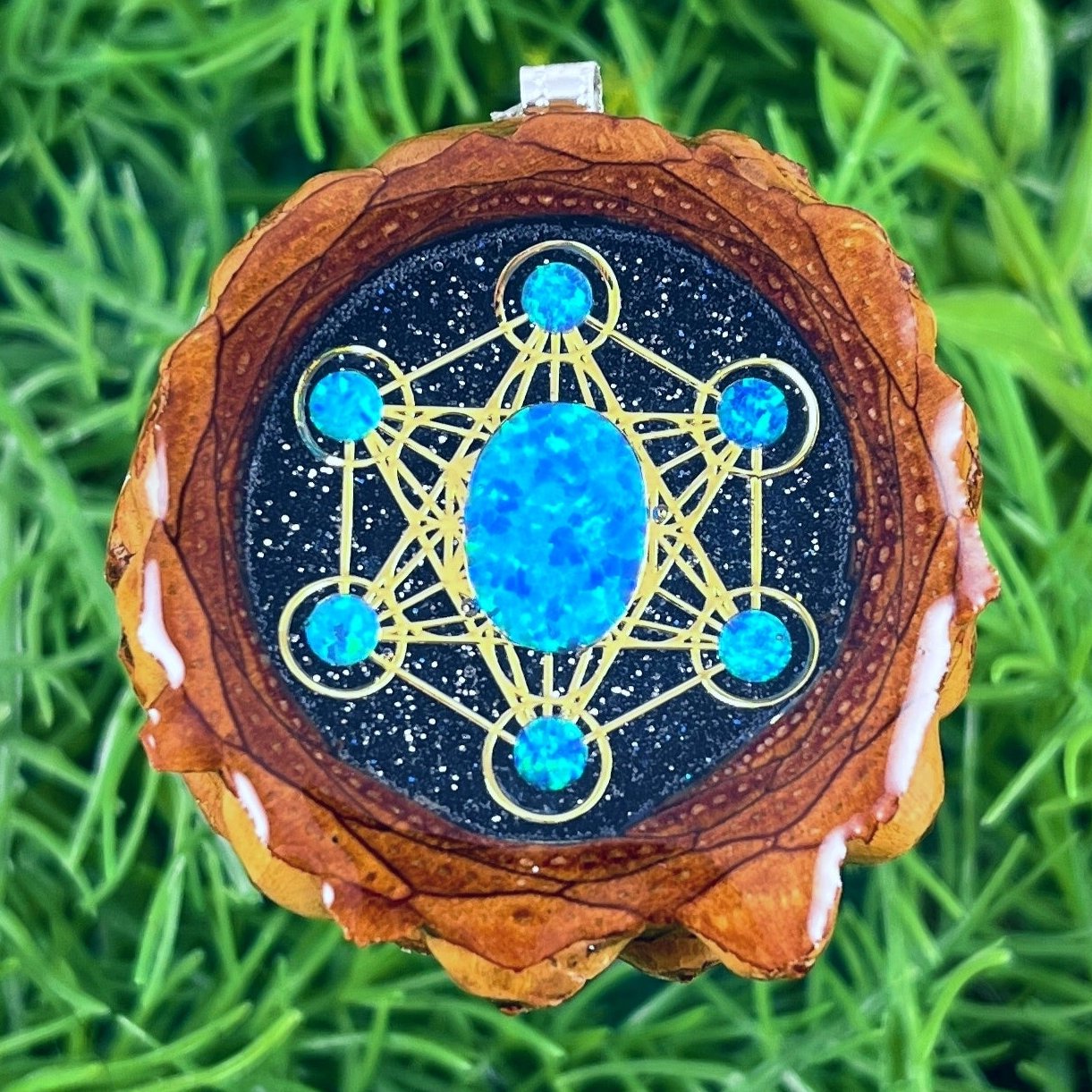 Night Sky with Opal & Metatron's Cube