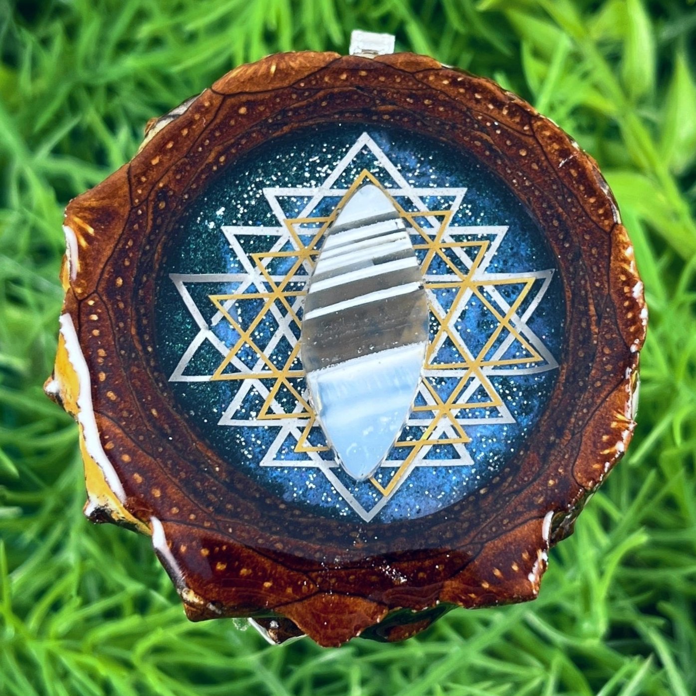 Galaxy with Sri Yantra