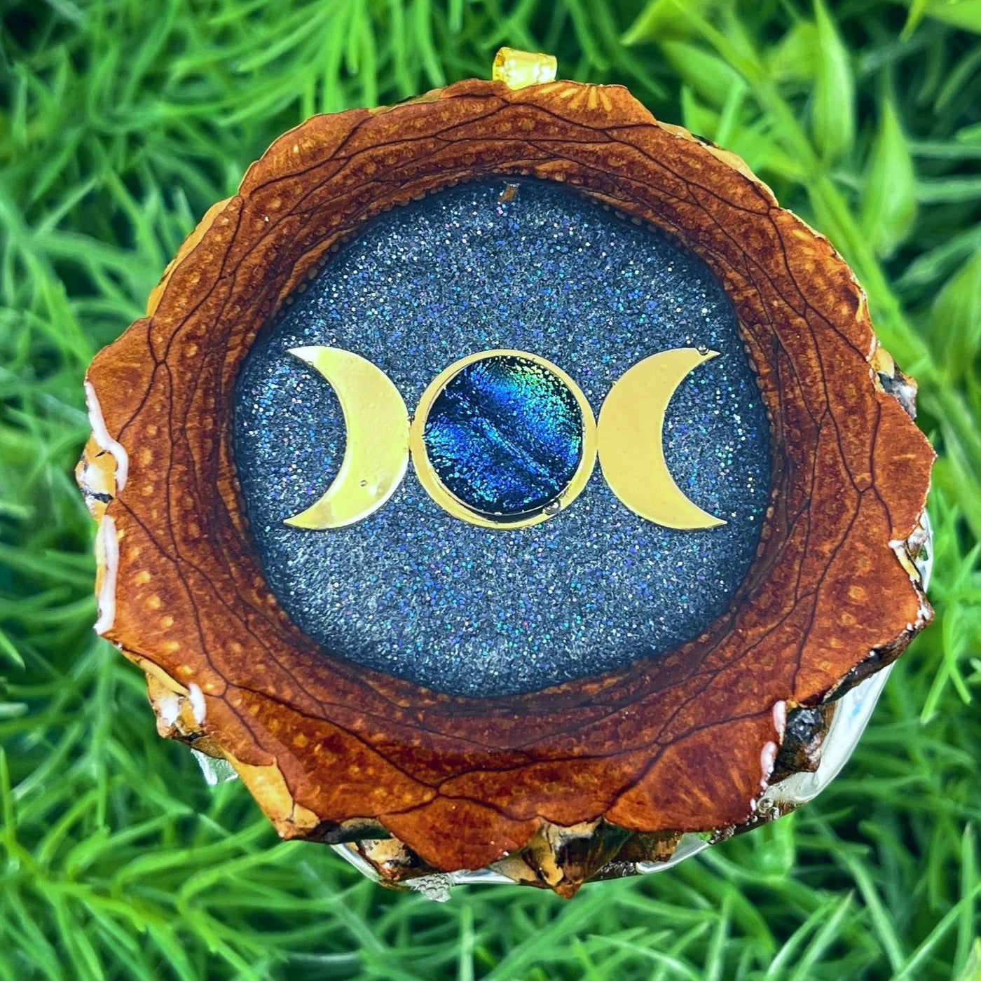 Night Sky with Dichroic Glass & Mandala