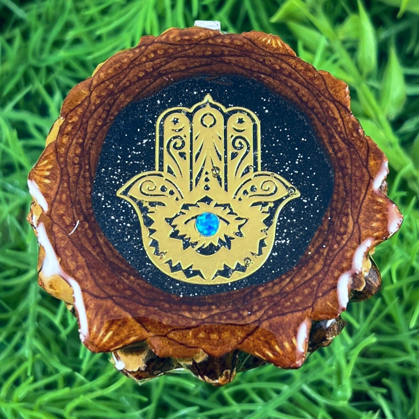 Galaxy with Hamsa