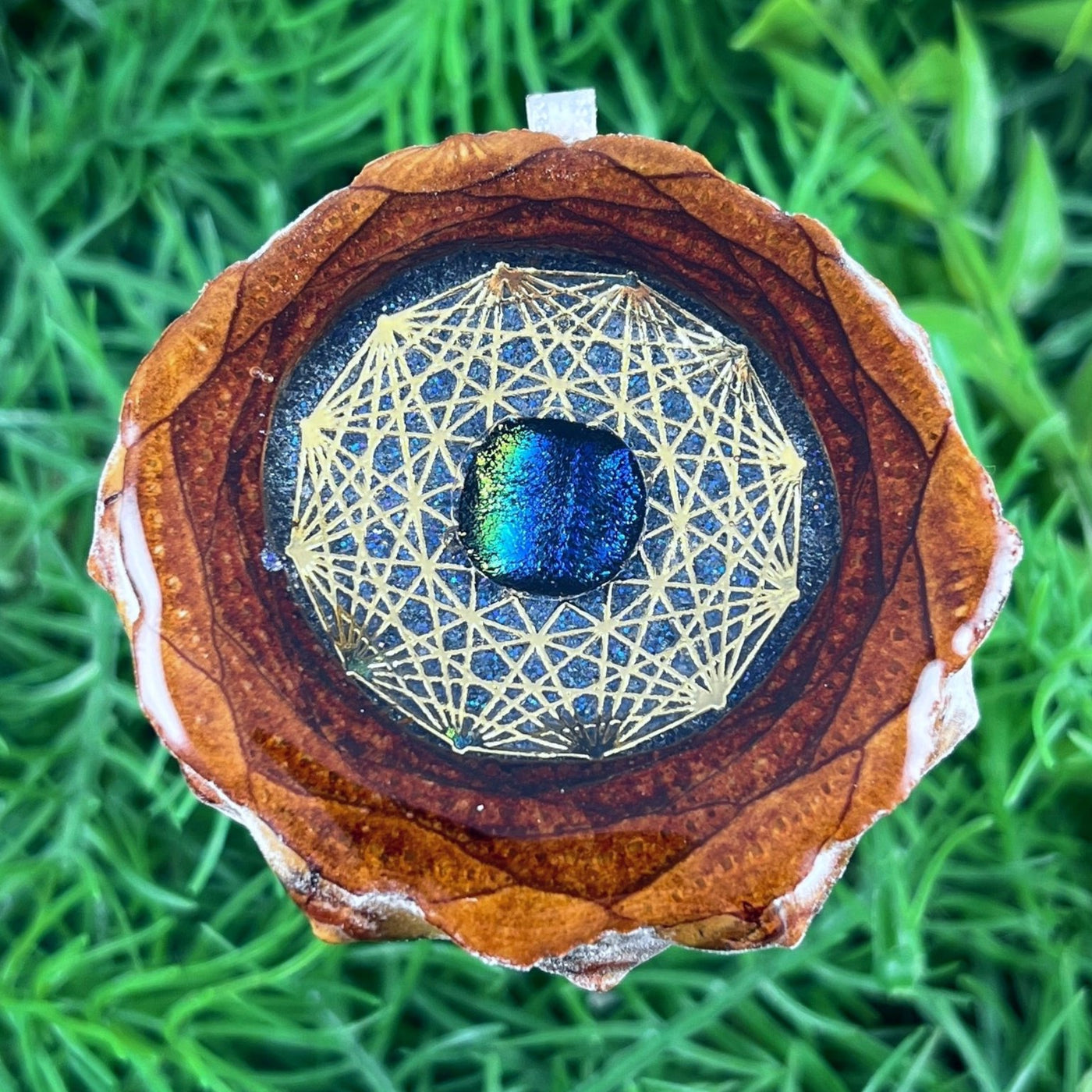 Dichroic Glass with Mandala