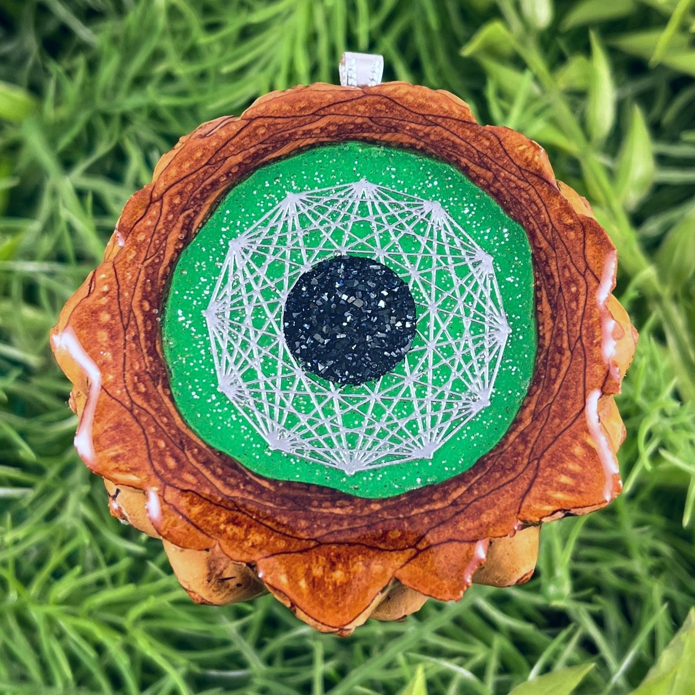 UV Reactive Galaxy with Dichroic Glass & Mandala