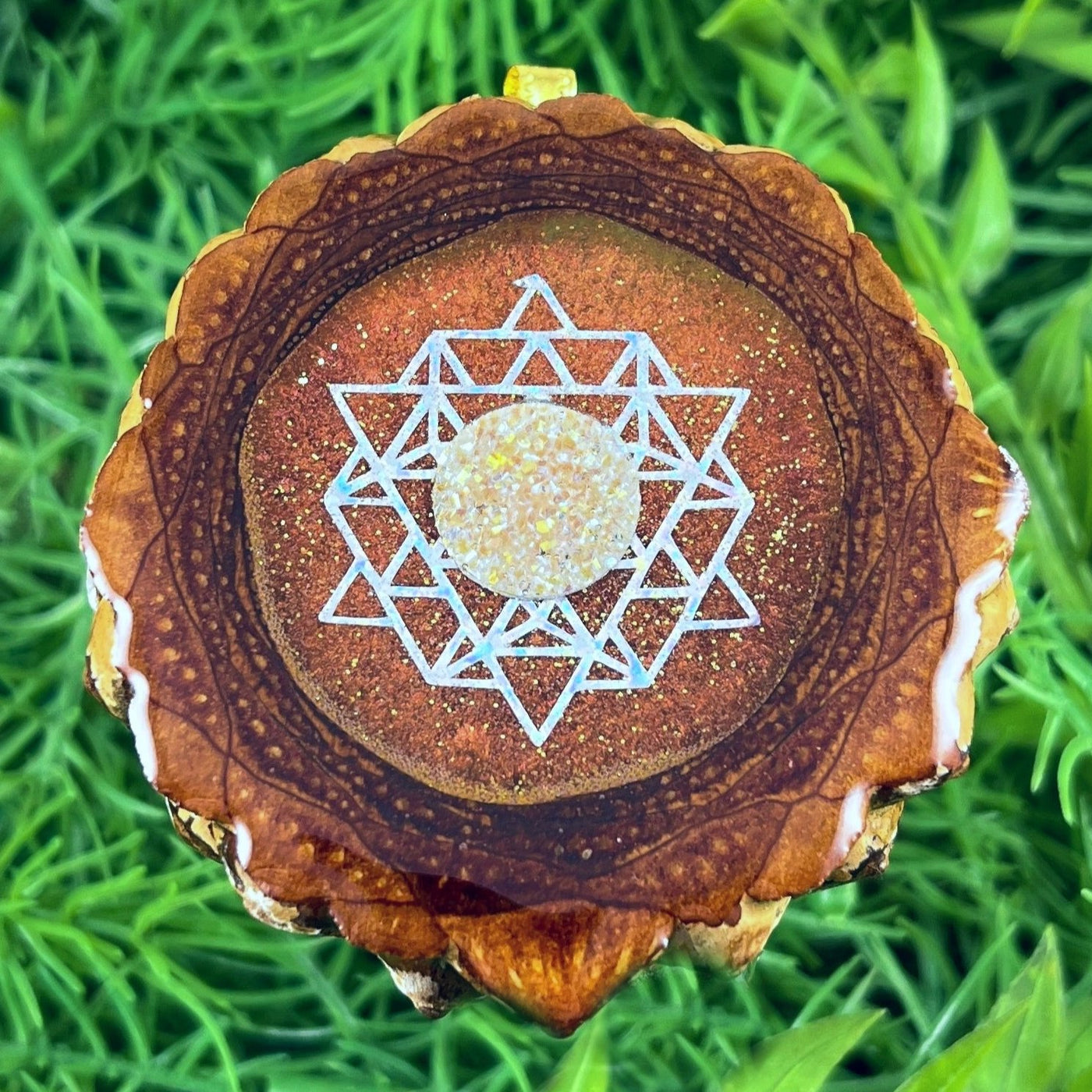 Supernova with Dichroic Glass & 64 Star Tetrahedron