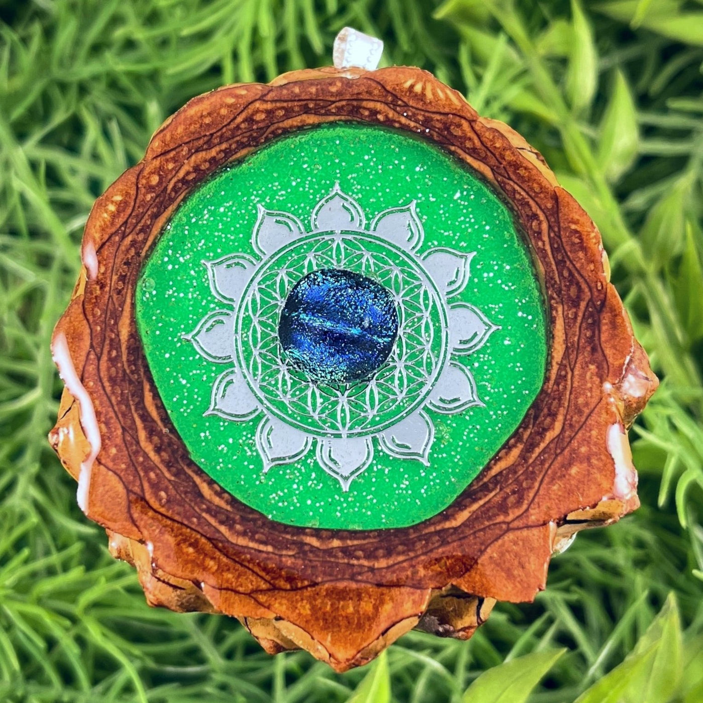 UV Reactive Galaxy with Dichroic Glass & Mandala