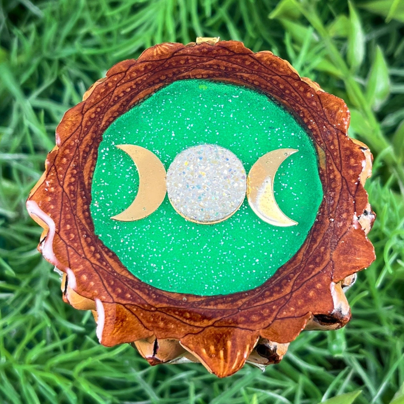 UV Reactive Galaxy with Dichroic Glass & Moon Phase