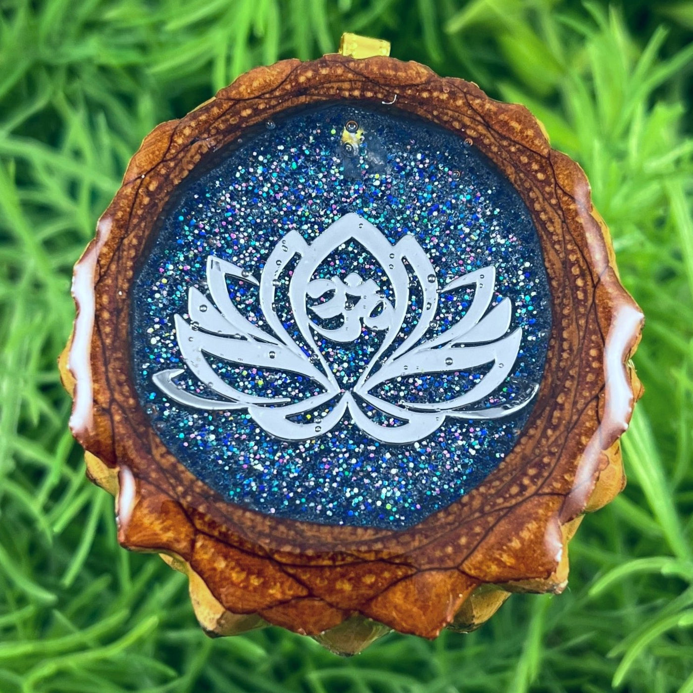 Galaxy with Lotus Flower