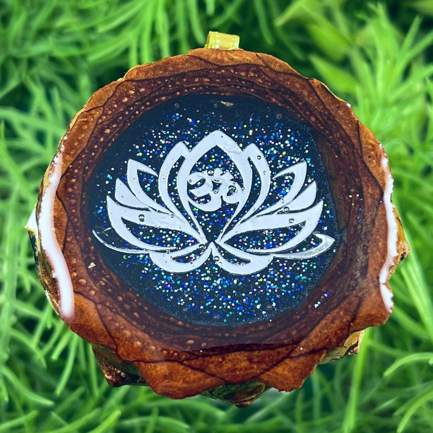 Galaxy with Lotus Flower