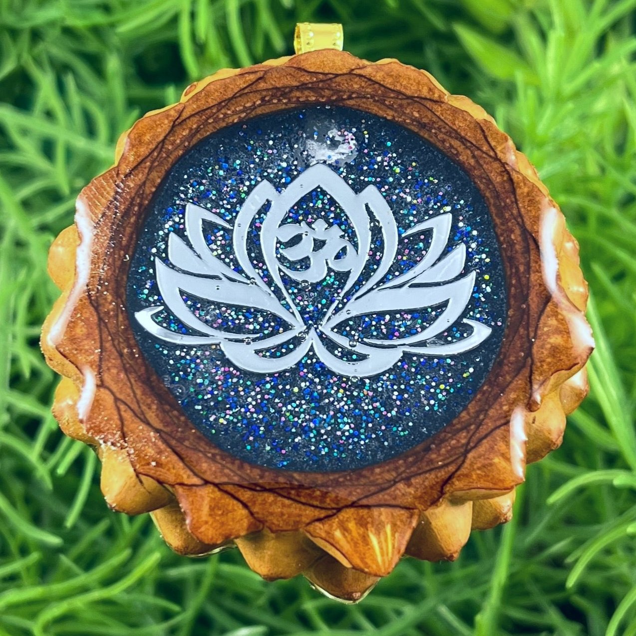 Galaxy with Lotus Flower