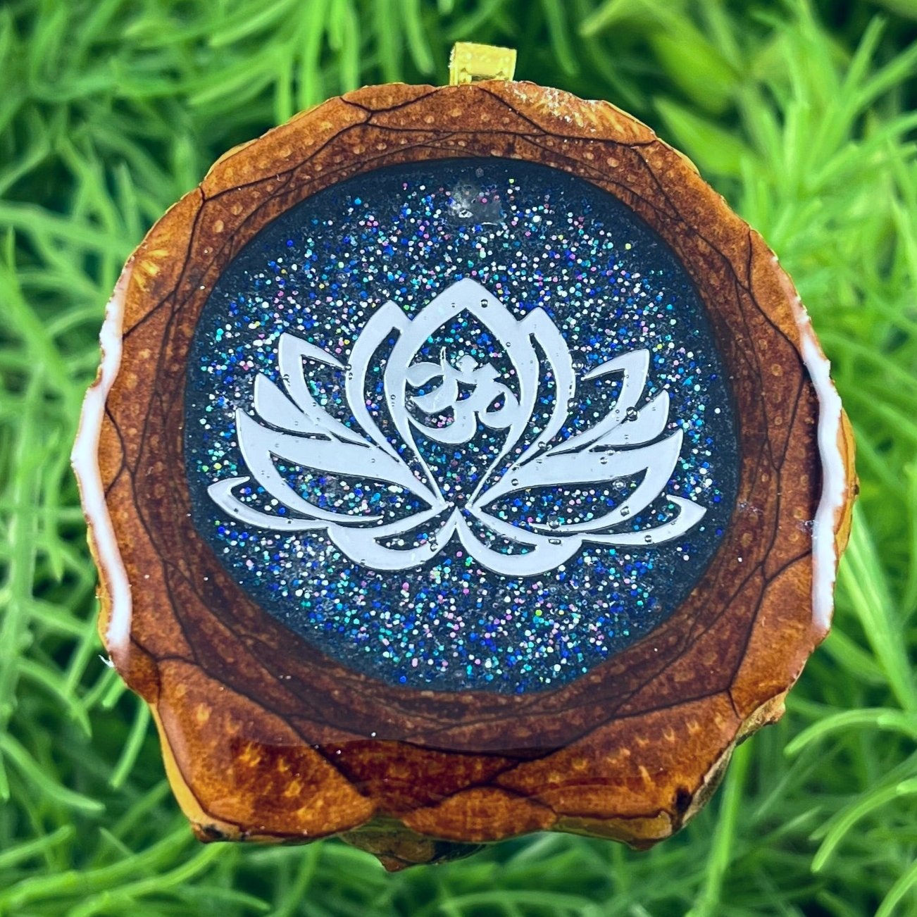 Galaxy with Lotus Flower