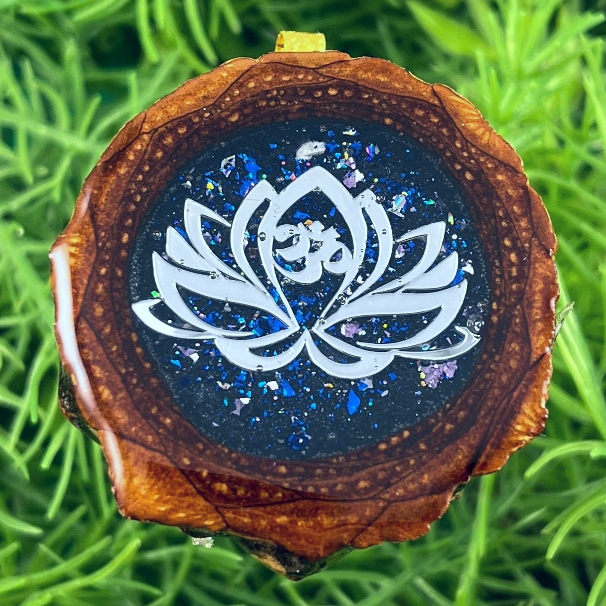 Galaxy with Lotus Flower