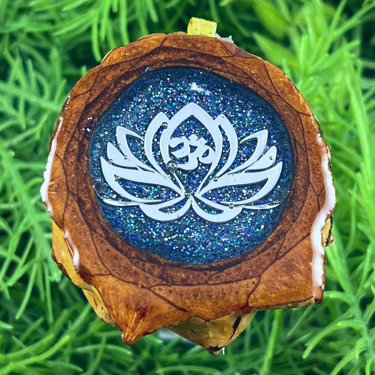 Galaxy with Lotus Flower