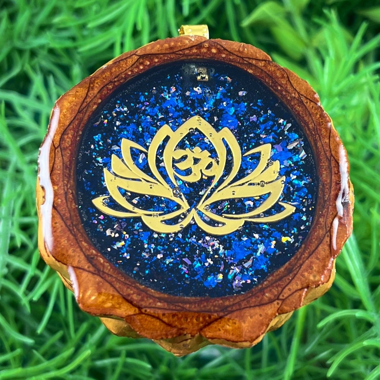 Galaxy with Lotus Flower