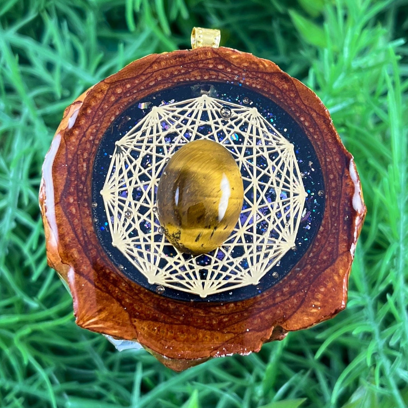 Galaxy with Tiger's Eye & Mandala