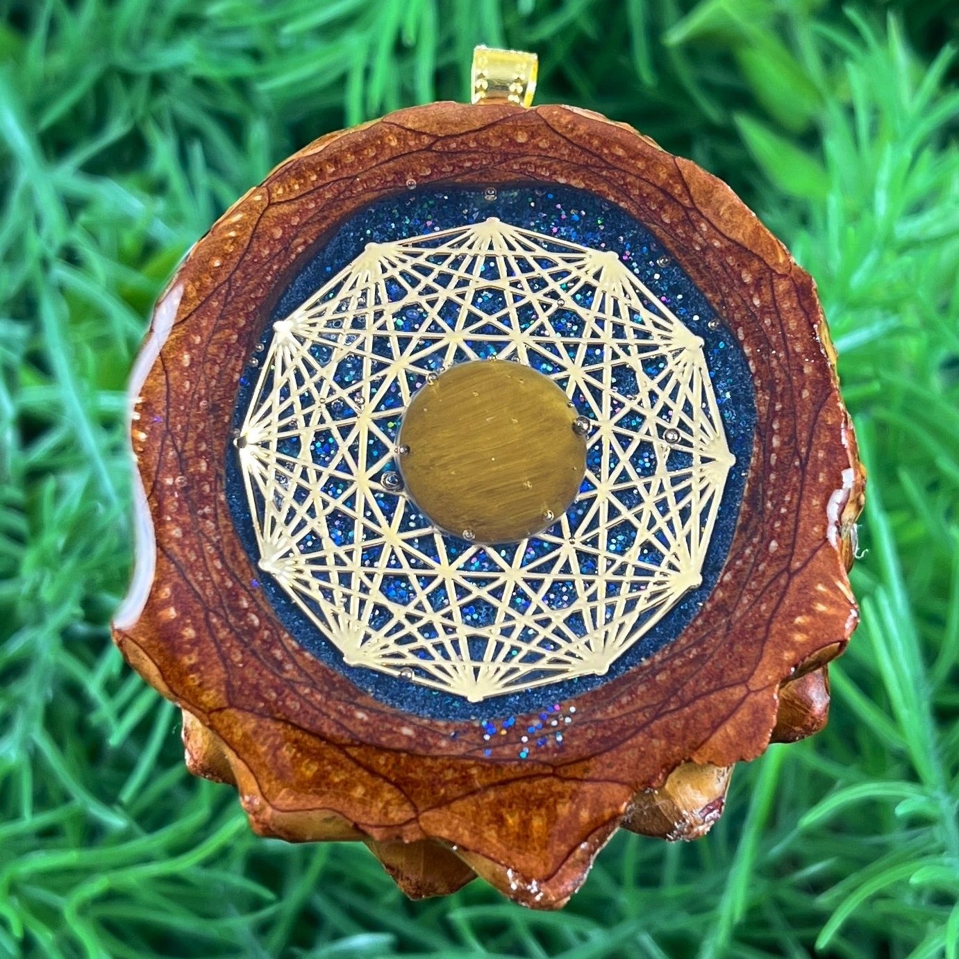 Galaxy with Tiger's Eye & Mandala