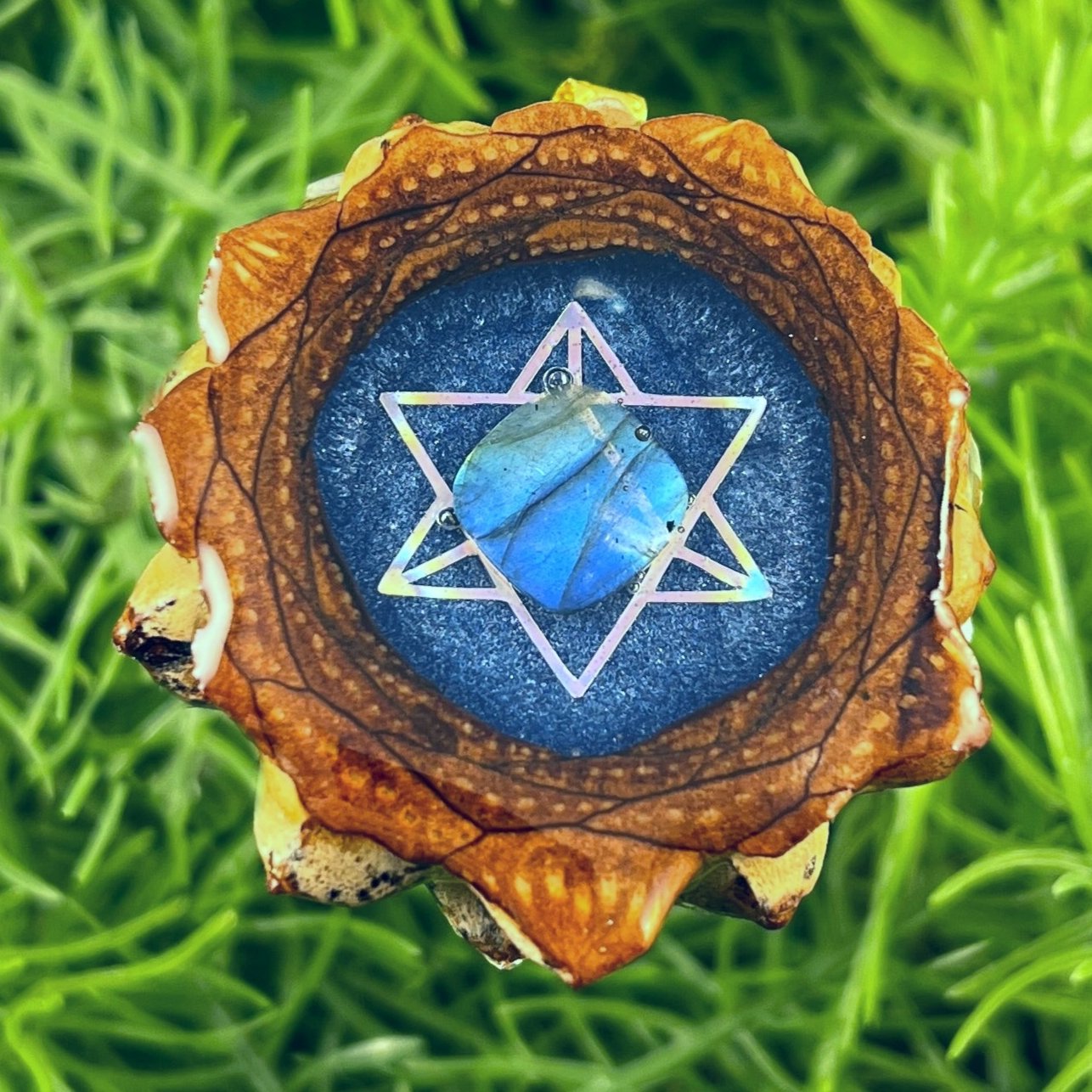 Galaxy with Labradorite & Merkaba